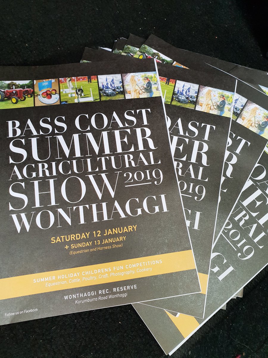 That time of year again! Make sure you mark Saturday 12th January in your calendar for this years Bass Coast Summer Agricultural Show 2019 #fantasticfamilyfun #programs #deliveryday #wonthaggi #localcommunity #anzsupportlocal