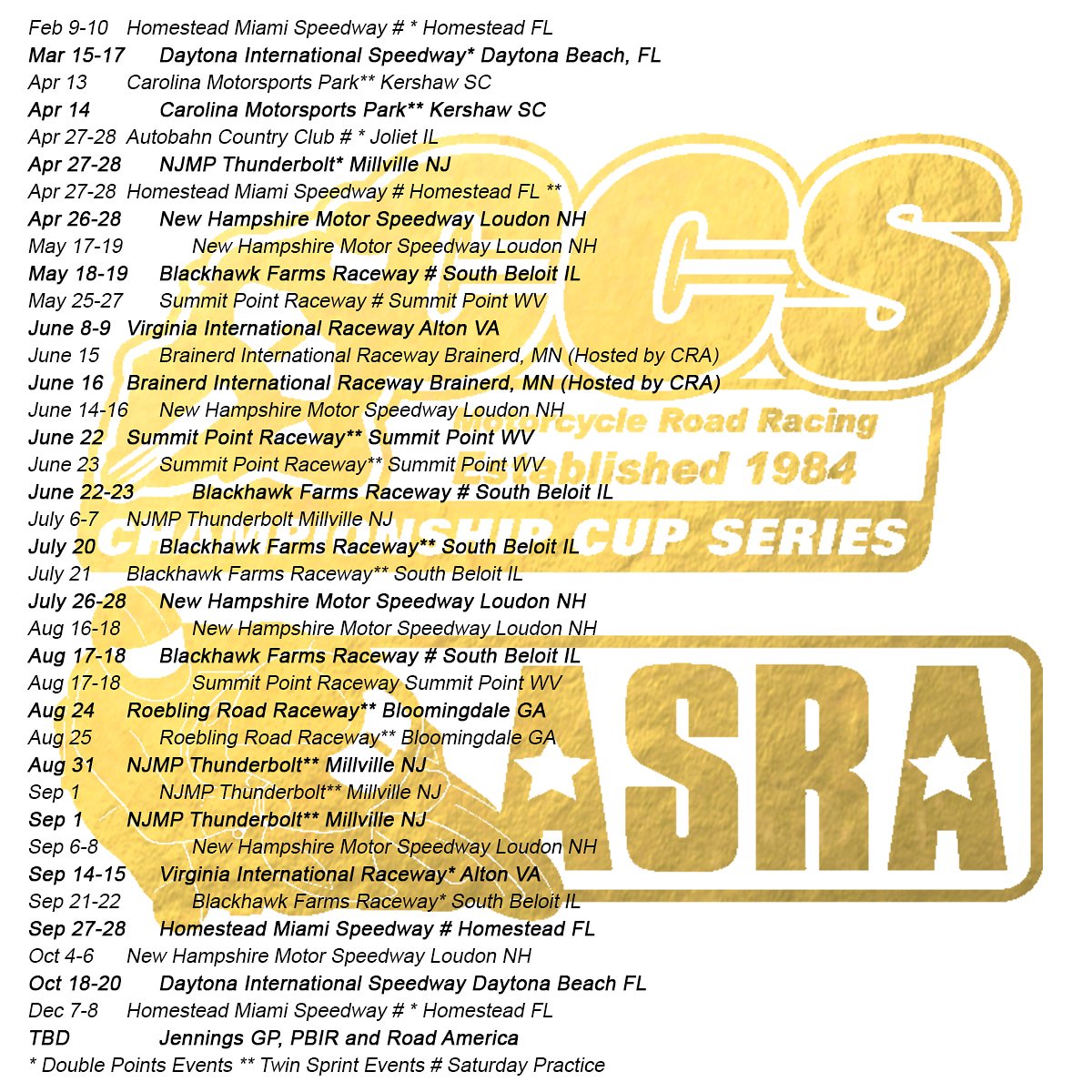 Forget New Year's Eve, what are you doing next racing season?
Get the details on the tentative 2019 @ccsasra racing schedule + info on ASRA Sprints &amp; Team Challenge events when you visit our website.

#asrasprints #roadamerica #ccs #asra #championshipcup #ccsracing #asraracing