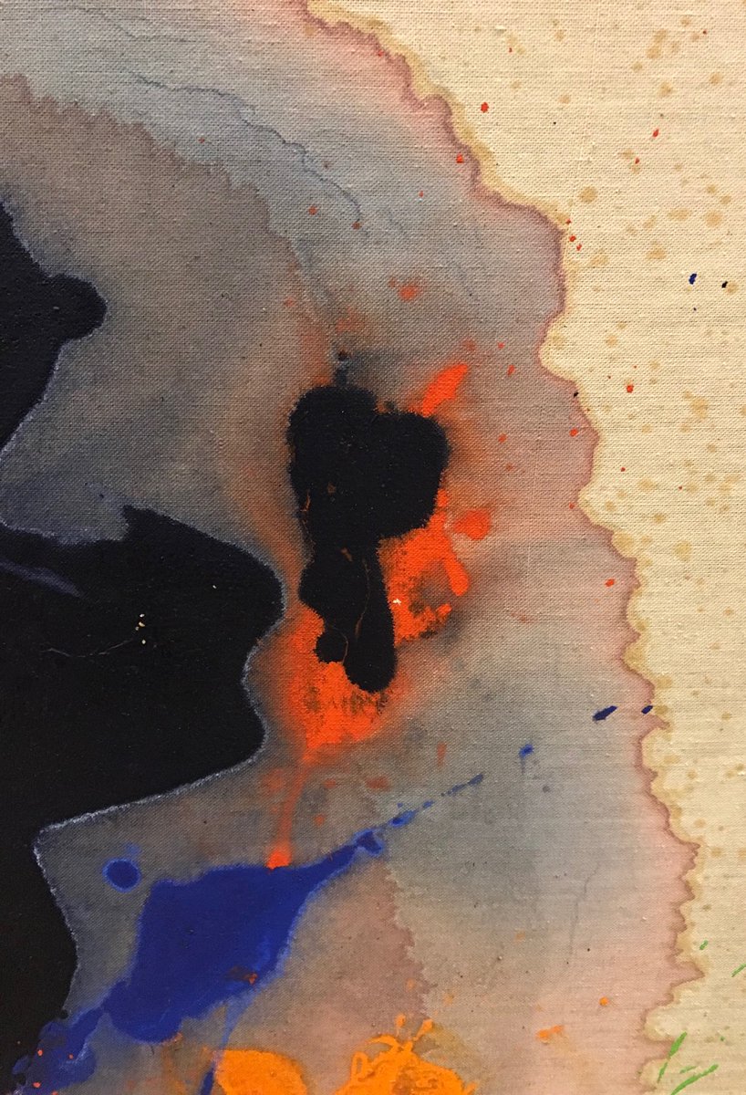 PeterafordFord's tweet image. One of my favorite bits of an Albert Irvin painting - captured on my iPad camera during the well-attended RWA Bristol preview this evening.  I appreciated the elegant and audible (!) opening speech by Nick Serota.  Well worth braving the wind and the rain to be there.