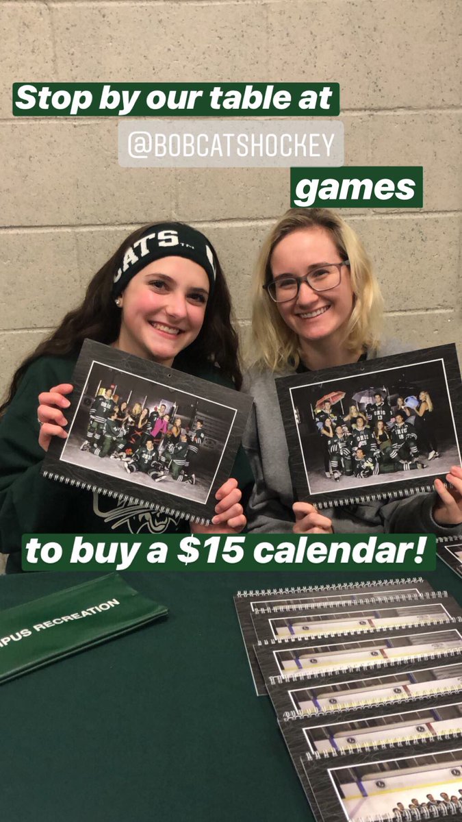 Come support our team and purchase our collab calendar! <a href="/BobcatsHockey/">Ohio Bobcat Hockey</a>