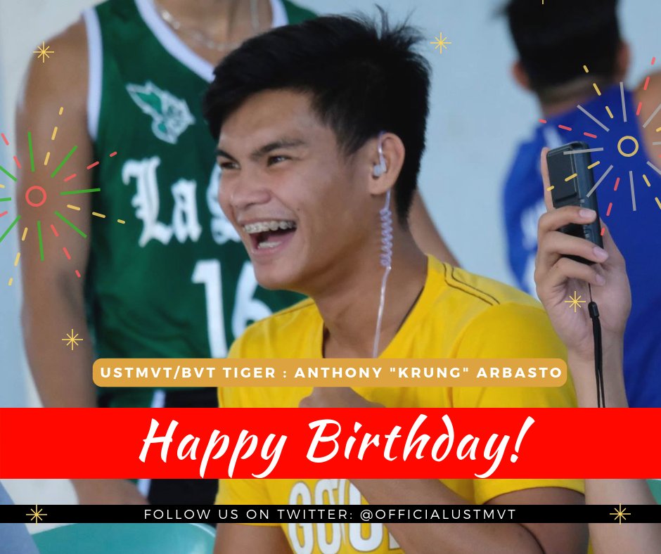 thelastwhistler's tweet photo. [#TigerFocus] Happy Birthday to our #USTMBVT Team Captain @AnthonyArbasto ! 🐯

Follow us on Facebook : https://t.co/ZdCXiT8acf https://t.co/03YdYDZf13