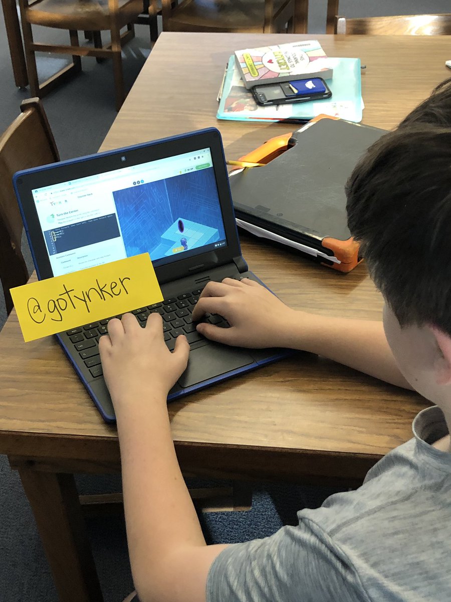 kimble_liz's tweet photo. Tynker Rocks!! #HourofCode @gotynker @ALALibrary #CSEdWeek #readytocode #GMSIgniteLearning @GMSStory https://t.co/PrHLDxkHt6