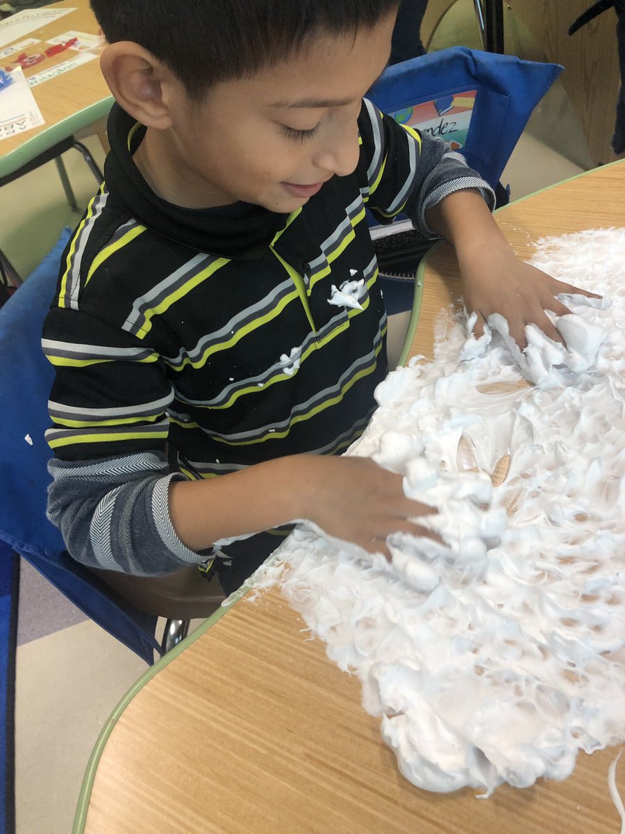 CoombsClass's tweet image. What a fun Friday!!!  First we flew to Iceland and learned about their Christmas traditions while eating Christmas cookies on our plane ride. Then we ended the day with writing our names in shaving cream.  I love my job! @CoombsClass @DukeElem