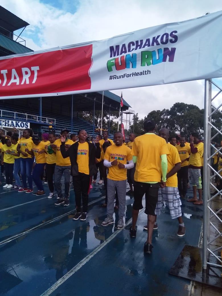 pledge25kenya's tweet photo. Today we join @Machakos1stLady &amp; @DrAlfredMutua in the #MachakosFunRun as we #RunForHealth and promote a healthy and risk free lifestyle among blood donors. 
Cc @DrGithaiga @KNBTSOfficial @kamothose https://t.co/VkNOynZ8sZ