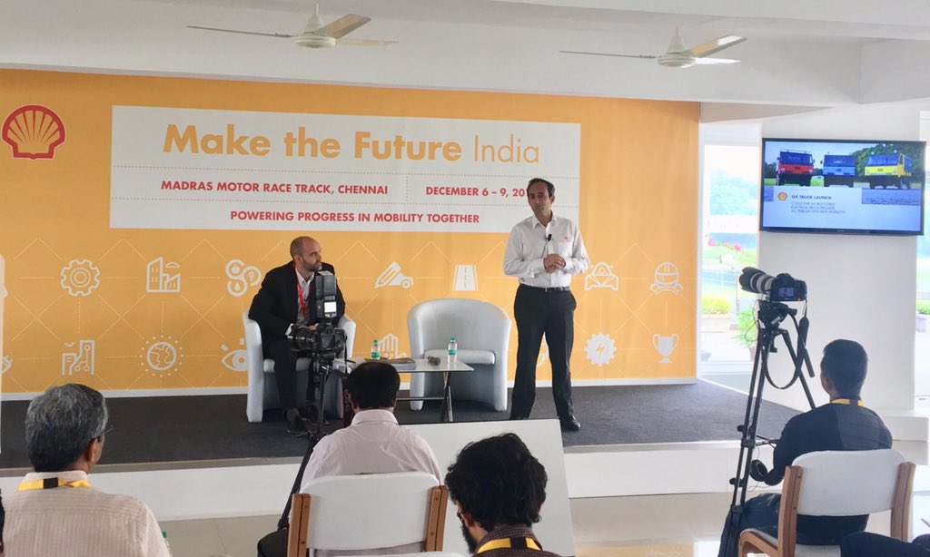 GarethFlood's tweet photo. @nitin_prasad_ Country Chairman for Shell India launching the OX truck in India at Shell Make The Future event in #chennai #OxToIndia #MakeTheFuture #ProjectOX @PlanetGMD https://t.co/8N3NIOnv4Y