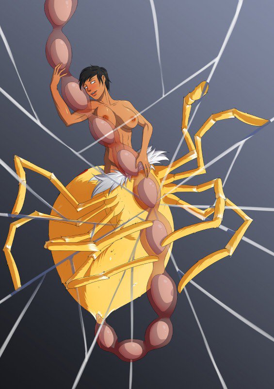 LezNeeko's tweet photo. So i'm thinking of a character idea. It's a spider girl/spitertaur/drider who goes with the trope of needing men to procreate. But she can also use women by laying eggs in them and converting them to spider/bimbos/incubators. pics related https://t.co/d1oRZMh6dN