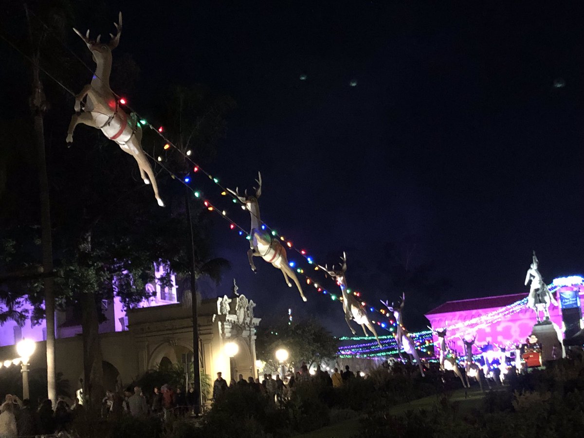 SDGE's tweet image. Greetings from our customer outreach team at December Nights @BalboaPark! If you haven’t already, stop by our booth for fun giveaways &amp;amp; great deals on holiday LED lights and @nest thermostats.