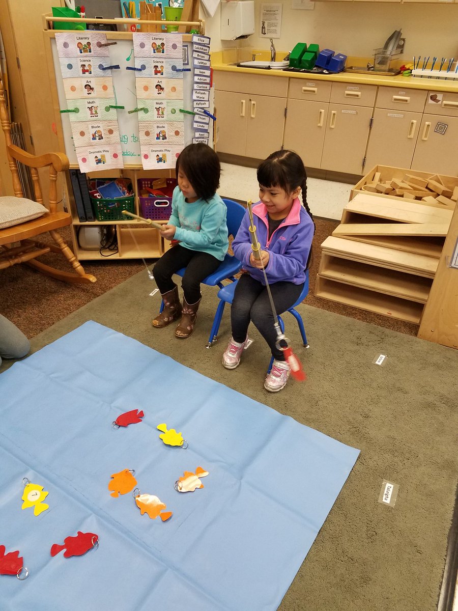 PreKRocketeers's tweet photo. The preschool campground is underway!!! Our fishing pond and campground are up and running. #roleplaying https://t.co/swtucukh05