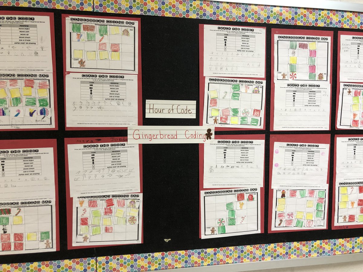 Celebrated the #hour_of_code this week by creating a map from the Gingerbread man/woman to it’s house and coding it. Including eating 2 treats and escaping 1 enemy. Kids loved it and no 2 codes were the same! #MakeDecemberMagic #SpringRunfun #oneccps