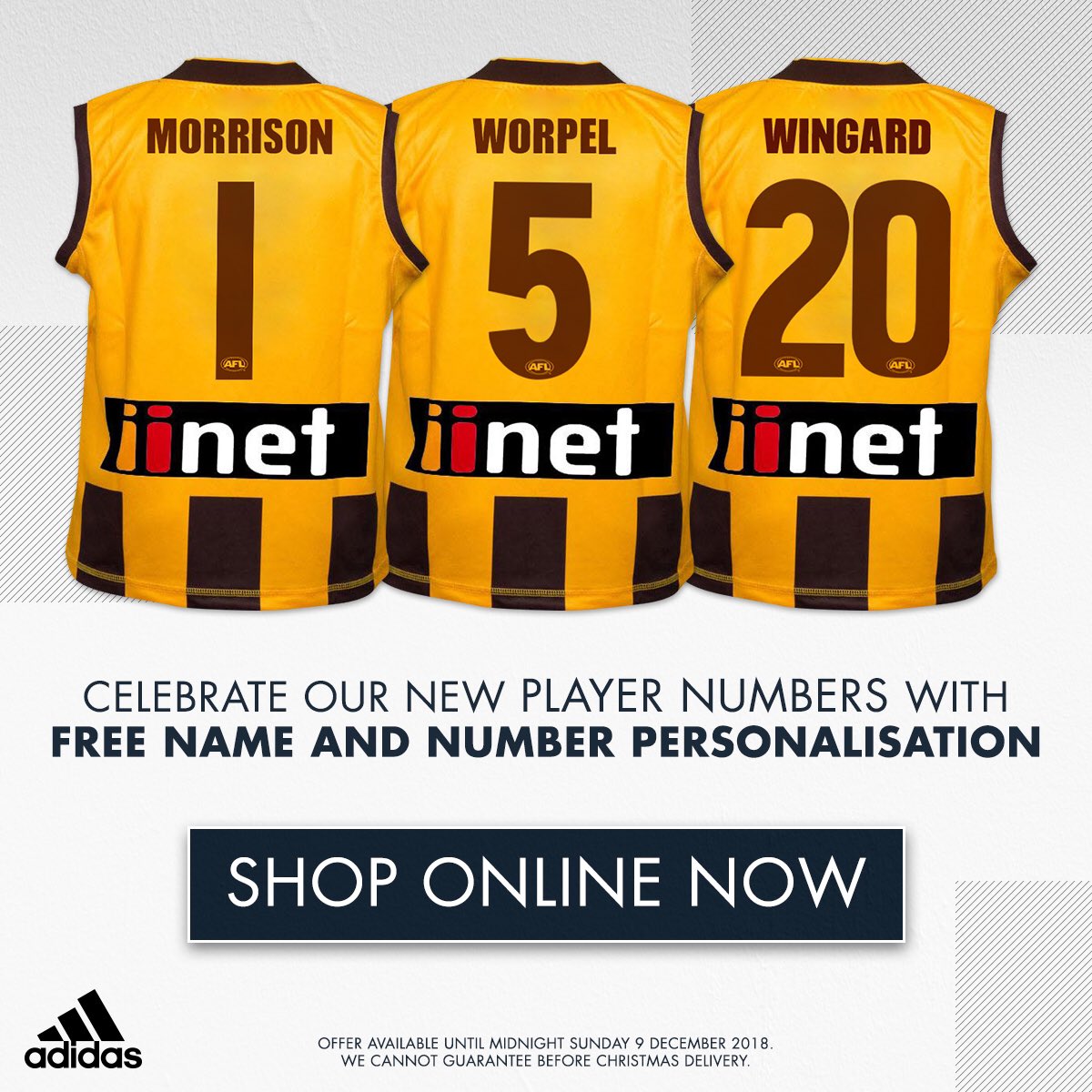 Is your number up ? Free personalised ‘Name and Number’ with every new 2019 home guernsey purchased until midnight Sunday #always #hawksnest goo.gl/mQjRBN