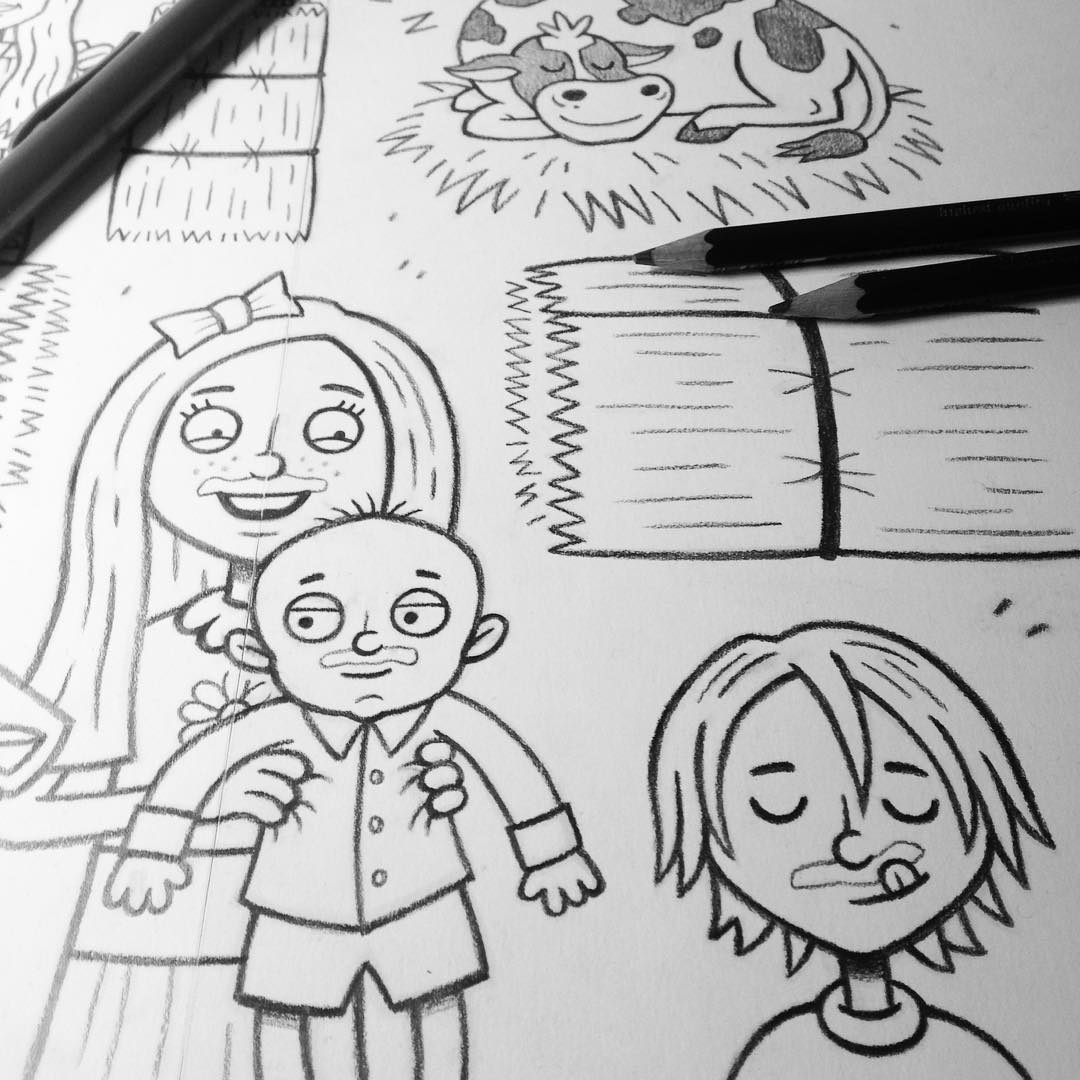 jordanrace's tweet photo. Finished the pencil lines for this children's book page.

#illustration #childrensbooks #kidlit #kidlitart #cartoons https://t.co/TlZIU4vR0l