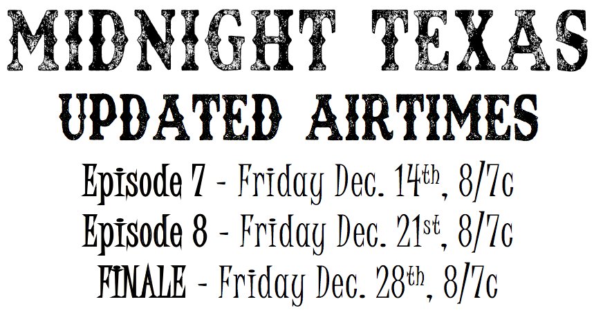 JasonLewis's tweet image. Fellow Midnighters!  Reminder that our final 3 episodes of season 2 are airing ONE HOUR EARLIER!  Don't miss #MidnightTexas on Friday's at 8/7c on @nbc