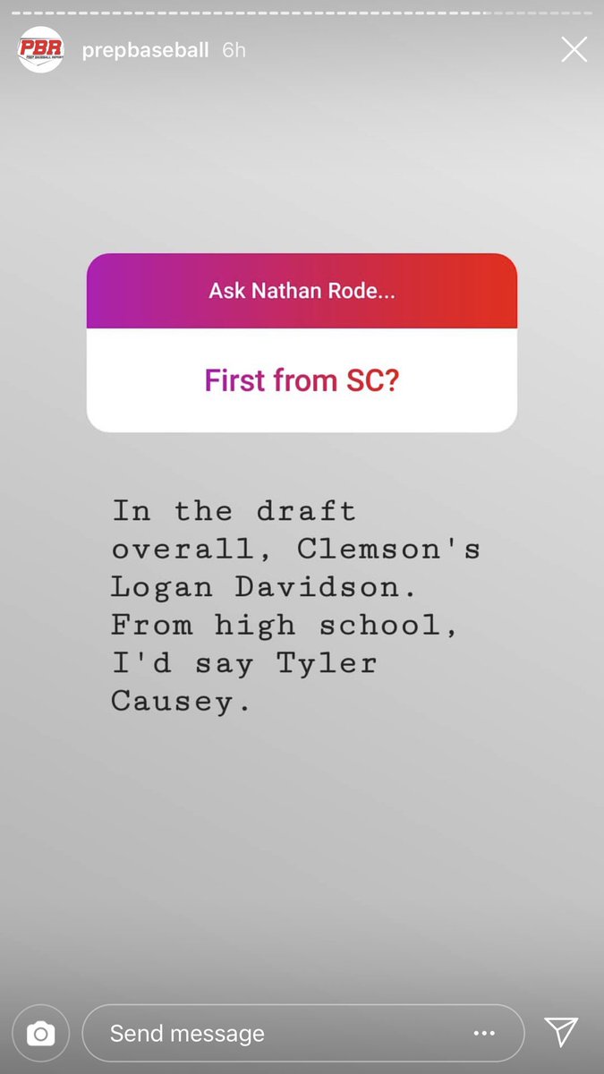 Prep Baseball South Carolina (@prepbaseball_sc) on Twitter photo Shoutout to <a href="/NathanRode/">Nathan Rode</a> on the insight on SC! Worth a follow on all social channels and his PBR content is second to none!
#CoffeeAndCurveballs #TheRodeShow #TheHotlist Shoutout to <a href="/NathanRode/">Nathan Rode</a> on the insight on SC! Worth a follow on all social channels and his PBR content is second to none!
#CoffeeAndCurveballs #TheRodeShow #TheHotlist
