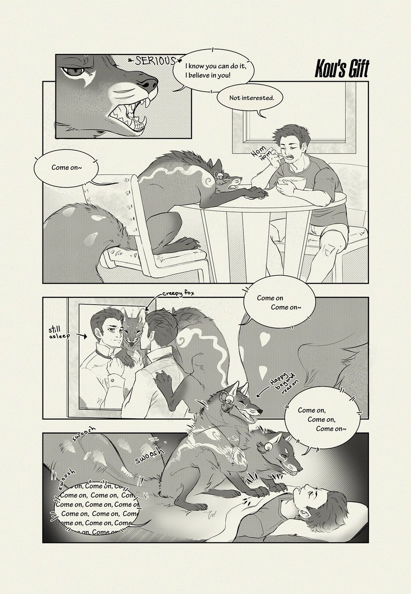 Mini comic commission I made for @Tivadu of their characters Kou and the tourist~
(In case you didn't know, Kou is the cute fox spirit character I designed for Tivadu earlier this year!) 