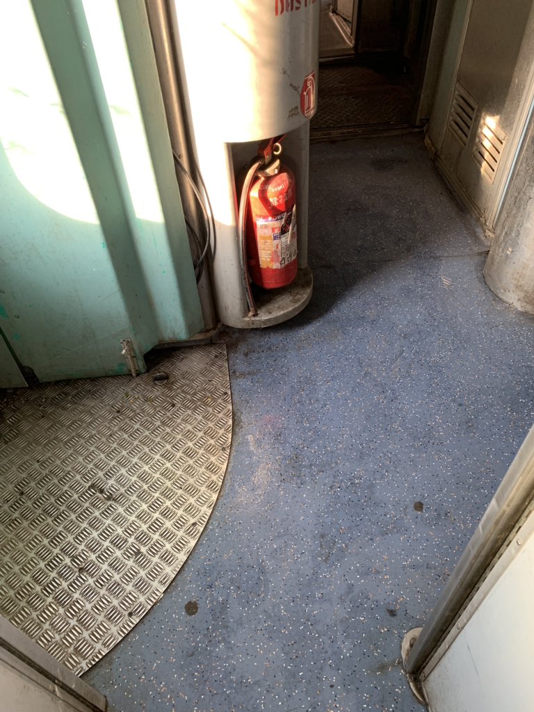 shikzu's tweet photo. @sureshpprabhu Sir,
Travelling in train Swaraj Express- 12472 from Katra is a bad experience as the toilet water is running into cabin of second AC coach A2. The smell unbearable. Please help us. Pictures attached.
@indianrailway__ https://t.co/rDpNUCd6VX