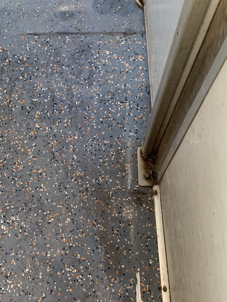 shikzu's tweet photo. @sureshpprabhu Sir,
Travelling in train Swaraj Express- 12472 from Katra is a bad experience as the toilet water is running into cabin of second AC coach A2. The smell unbearable. Please help us. Pictures attached.
@indianrailway__ https://t.co/rDpNUCd6VX
