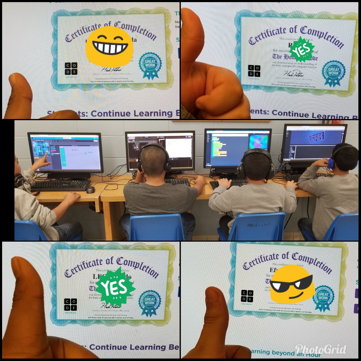 can2math's tweet photo. So many students enjoyed the challenge of coding this week and were excited about the certificates they earned! ππππππππ
#MISDcodes #HourOfCode #hourofcode2018 #IandGCenter #DistrictOfChampions #YouMatter @igmcallen1 #CodeTheRegion https://t.co/OQYybd9dIS https://t.co/lw2KT3WLNq