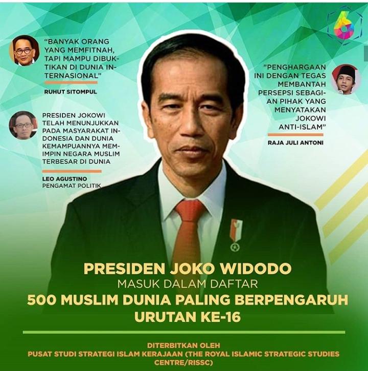diasfaraa's tweet photo. Terlepas dr byk fitnah yg dtg kepadanya, yg menyebutkan beliau adalah anak PKI dan anti islam, namun fakta membalikkan semuanya. Beliau masuk dlm 50 besar muslim berpengaruh di dunia dan jg didukung ormas islam besar utk kembali memimpin Indonesia
#MuslimPilihJokowi https://t.co/4DEr5SSDWV