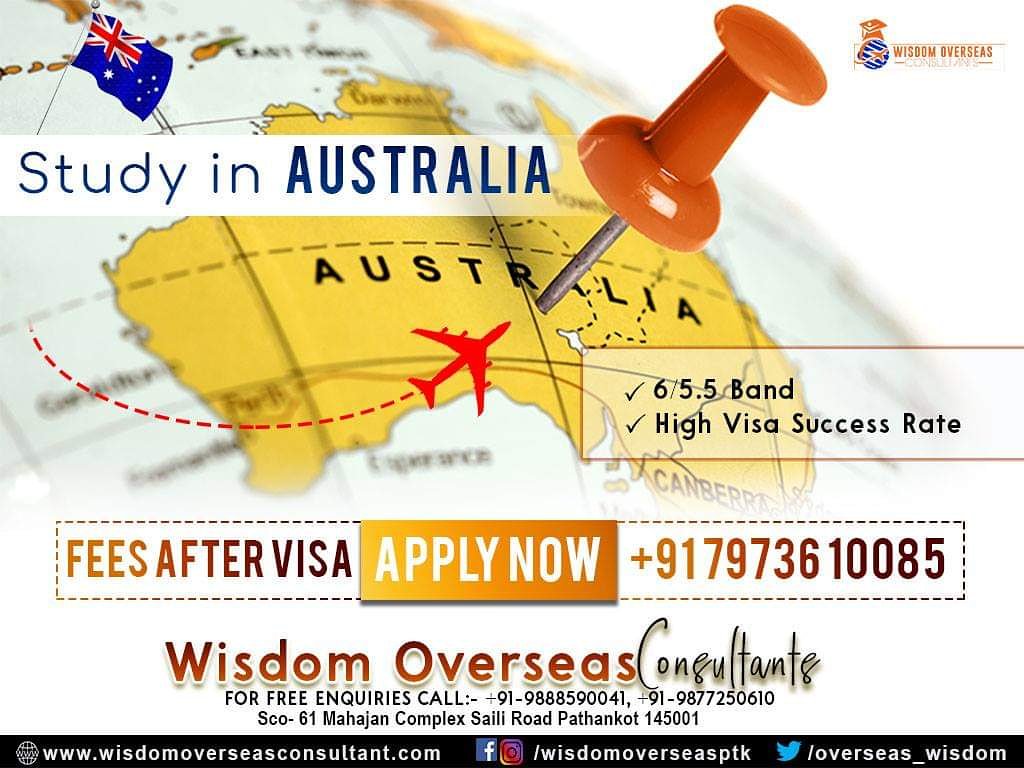 overseas_wisdom's tweet photo. Apply now for January intake 
Wisdom Overseas Consultants 
📞- 9888590041,9877250610 
📬 - wisdomgroup41@gmail.com
🏢- Sco- 61 mahajan complex saili road pathankot 145001
#visaofficeinpathankot #overseasconsultants #visa #Germany #Studentvisa #feesaftervisa #Australia https://t.co/GoAKPtfI6B