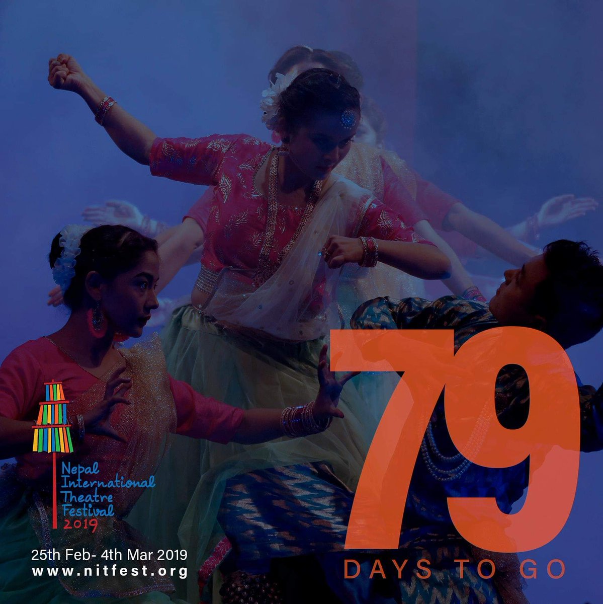 79 days to go!
Mark your dates for Nepal International Theatre Festival 2019!
#theatre #nepalinternationaltheatrefestival #playsinnepal #theatrenepal #theatrefestival #kathmandu #nepal