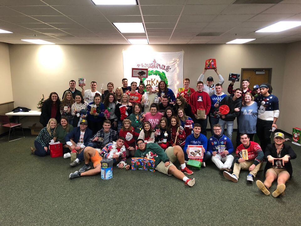 Christmas Social with <a href="/DeltaZetaNSU/">Delta Zeta NSU</a> ‼️‼️ Thank you to everyone who came out! Hope everyone had a great time! #ΠΚΑ #ΔΖ