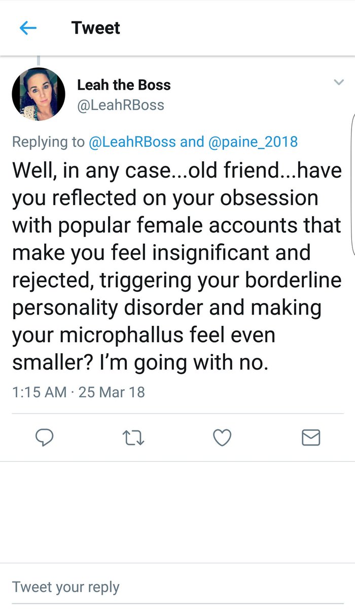 Mr_Psych__'s tweet photo. @MsInformation_ @cmorningstar666 @WalterRedux @Sosa_Alejandro_ @FuqUExpress @FineAsFuq @Panthera_Kotiya He's well known for not being a real man. Don't laugh at him he will cry and stalk you. He has a history of stalking women when they make fun of his tiny little thing.  #TooSmall https://t.co/N2QV28gt24
