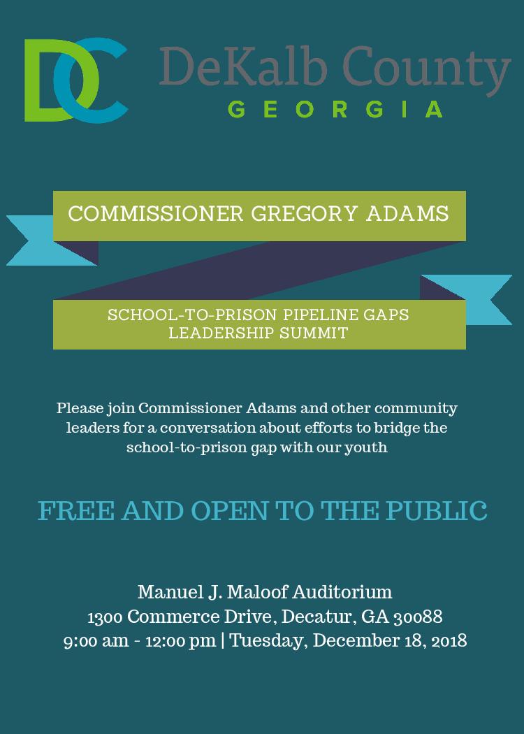 GregoryAdamsD7's tweet photo. I am hosting a #leadership summit that will include a strategic #conversation exploring gaps in efforts to disrupt the so-called #school-to-prison pipeline on Dec. 18 from 9 am - 12 pm at the Maloof Auditorium. The #public is invited to attend this #free event! https://t.co/ZYump7lawK