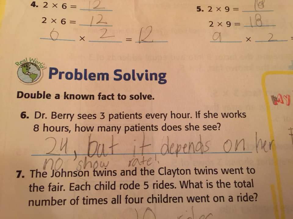 SawsanRazigMD's tweet image. Homework answer of 3rd grade daughter of a physician mom colleague. This brings me such joy on so many levels.  #futureleaders #RoleModels #sheleadshealthcare #keepgrinding it's working #DrBerryisawoman @PROWDWomen @RUBraveEnough