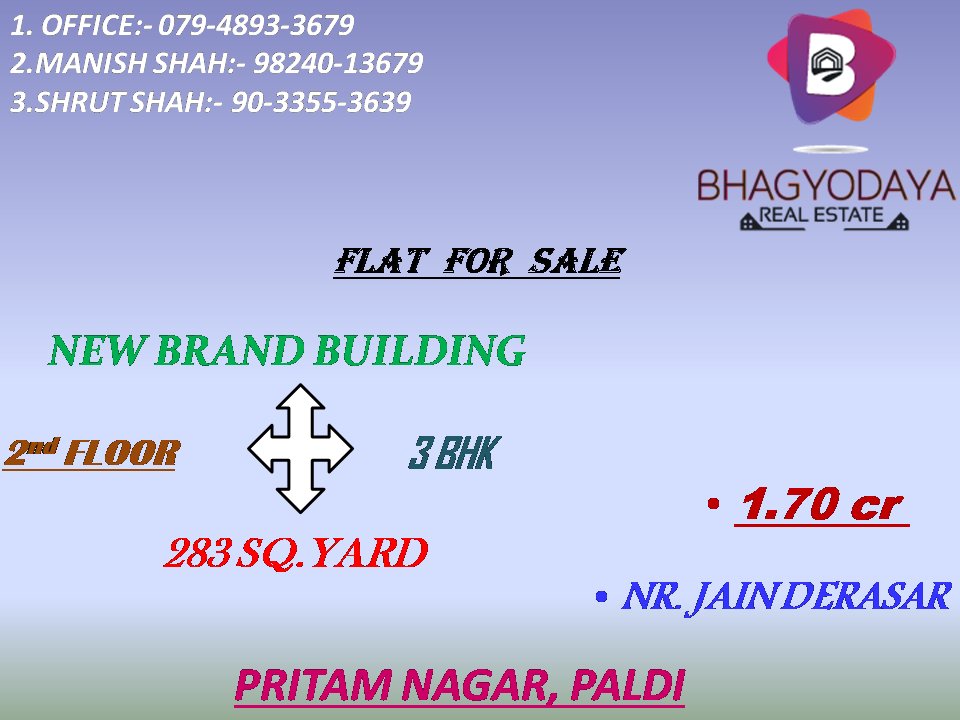 bhagyodayestate's tweet photo. "Home is where Your story begins...”
Let me help you creat that story.
Contact Us :-
MANISH SHAH : +91 9824013679
SHRUT SHAH : +91 9033553639
#Bhagyodayarealestate #Residencial #Paldi #Roadfacing #3BHK #RisingReality #VisionandGuts #Bhagyodayavilla #realestate #Ahmedabad #Gujarat https://t.co/9xQoyCPhnd
