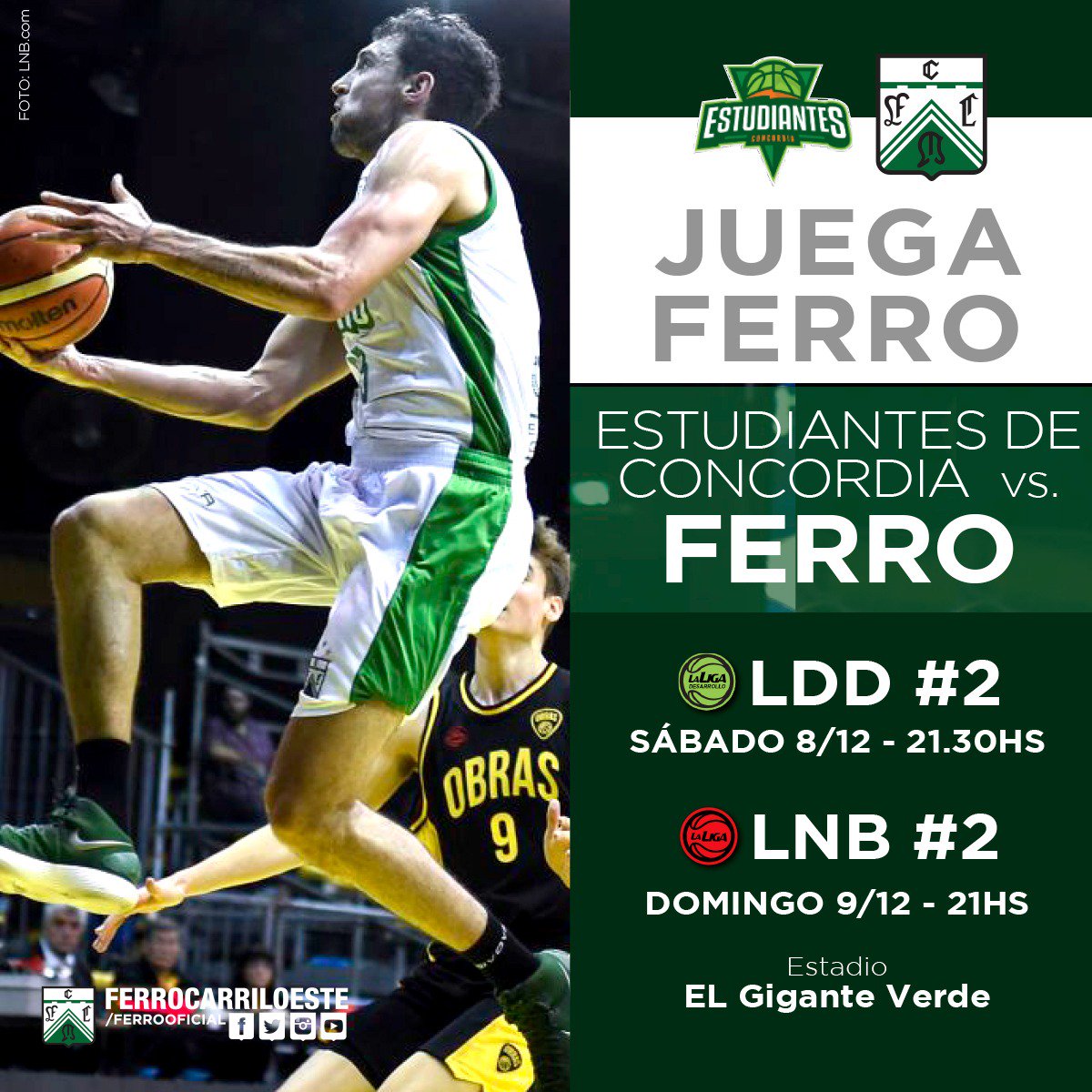 Ferro Carril Oeste Basquet - 🏀Se viene el encuentro anual de Minis en Ferro🚂💚 #SOMOSFERRO #LACATEDRALDELBASQUET Seguimos en nuestras redes sociales: facebook/twitter/Instagram 💚 @ferrobasquetok 💚 ¡Vamos #Oeste! 💚🏀 #Ferro #LaCatedralDelBasquet