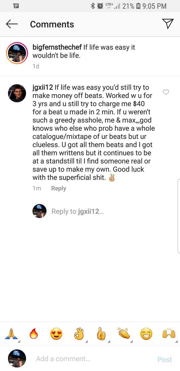 bigfernsthechef's tweet photo. Jesus Christ was this unexpected!!! Someone is butt hurt. Get your bar game up an maybe I'll shoot you some oldies fam. Hahaha. #sorrynotsorry #yousaywhat #osea https://t.co/YLVhqeZ1xG