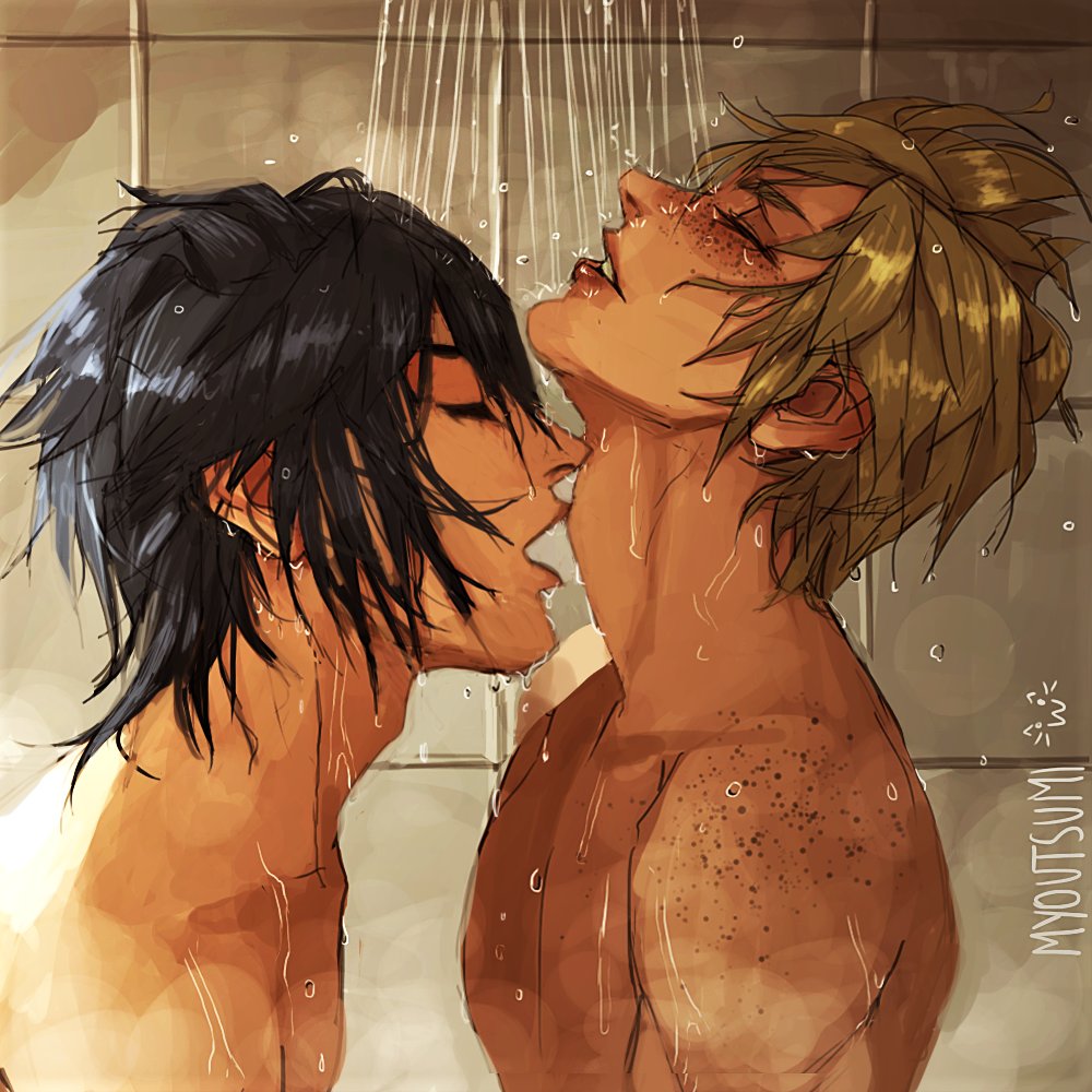 Good times in the shower~
#promptis #promptoargentum #NoctisLucisCaelum #bl #myoudraws