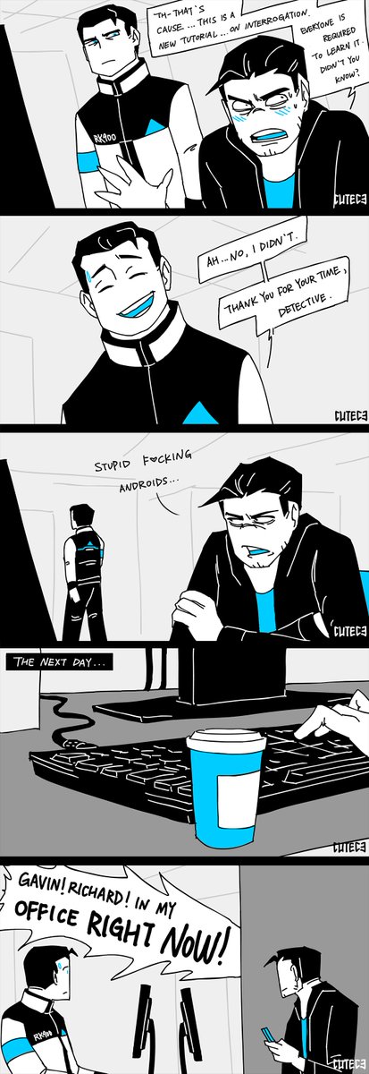 Cute_C3's tweet photo. #Reed900 #DetroitBecomeHuman #dbh #dbhgavin #art #comics #comic #webcomic #RK900 #GavinReed #gavinxrk900 #bdsm #comedy #funny #cutec3 #dbhfowler #dbhtina #gavin900 #gav900 (OMG IM so sorry for re-uploading this for the third time, the panel was still out of order >-< shld b gd n) https://t.co/dRkAxMzSgU