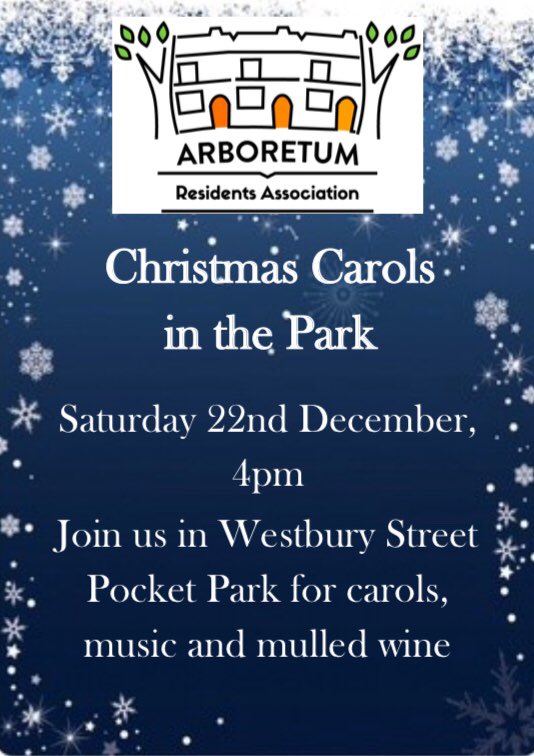 Come and join us for carols in the park on 22nd December at 4 o’clock