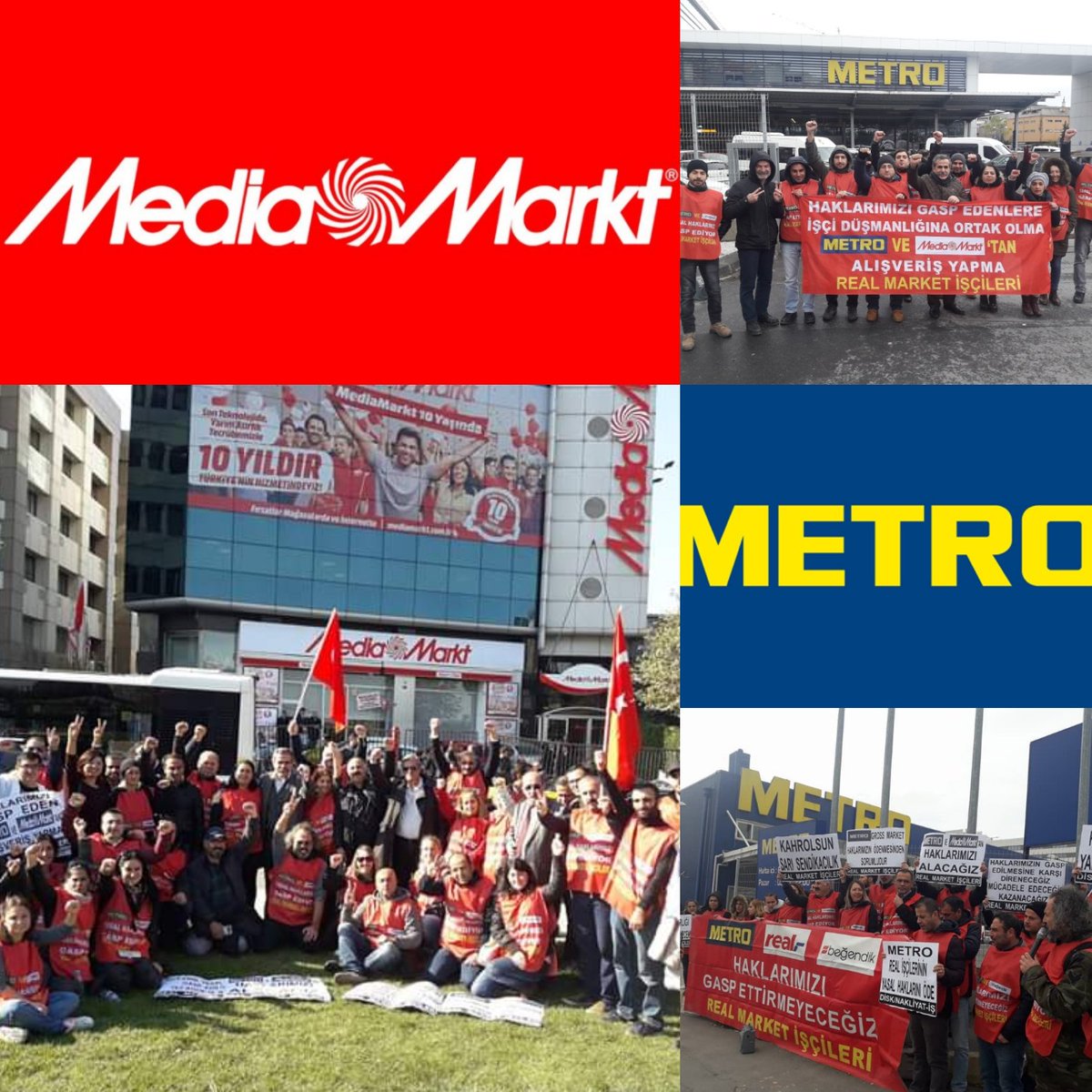 Metro'ya Girme Zulme Ortak Olma #realişçilerikazanacak  #MetroVeMediaMarktBoykot