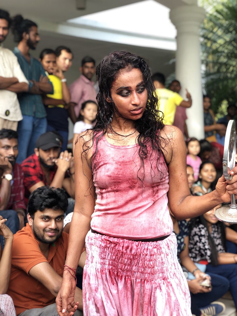 amnestysasia's tweet photo. Venuri Perera and Kumari Kumaragamage from Sri Lanka performing ‘Kesel Maduwa’: A twist on local traditions to ward off modern evils. 

#ArtForRights #lka #udhr70 #lka70 https://t.co/71p6kANSPg