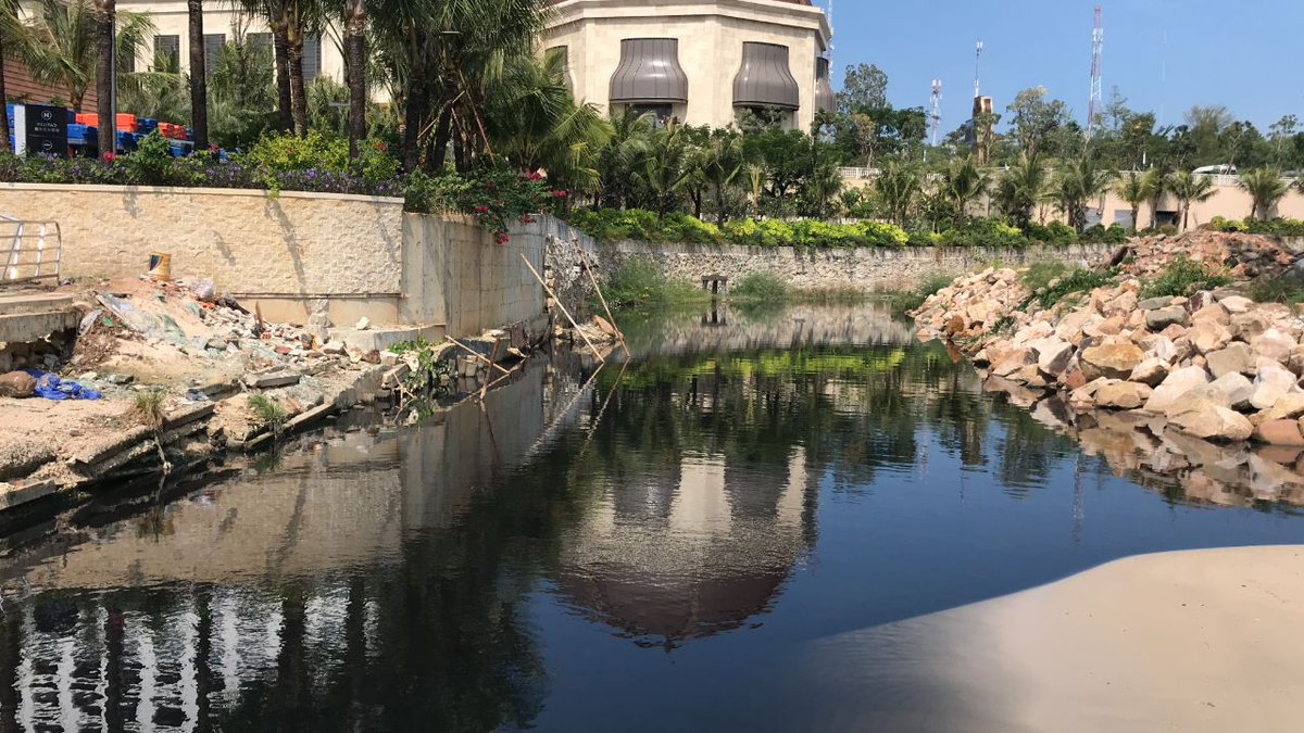 Next to O'Chherteal Beach, Sihanouk Ville, Cambodia. See how everything changes. When they talk too much about development in the province but without master plan, transparency &amp; accountabilty...that's over. Photos last week by local NGO