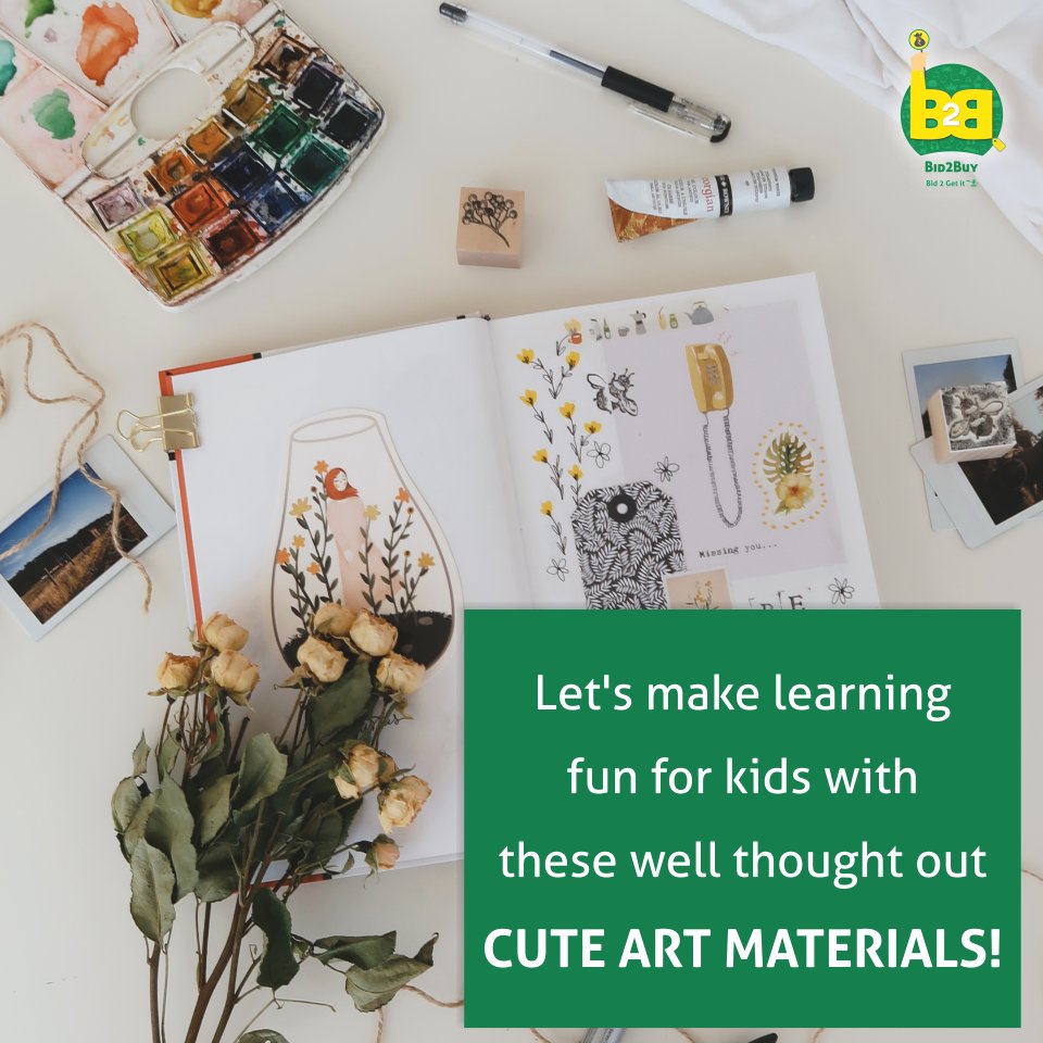 Bid2buy_India's tweet photo. From Paint brushes to Alphabet sets, these thoughtful #artmaterials will get your kids jump with excitement! Buy them at https://t.co/vTv3mGZIH6
#Bid2Buy #artmaterials #craftmaterials #ShopSmartWithBid2Buy #ItsTimeToBid #onlinestoreindia #onlineshoppingindia #craftonline https://t.co/Ddzd1MwwAB