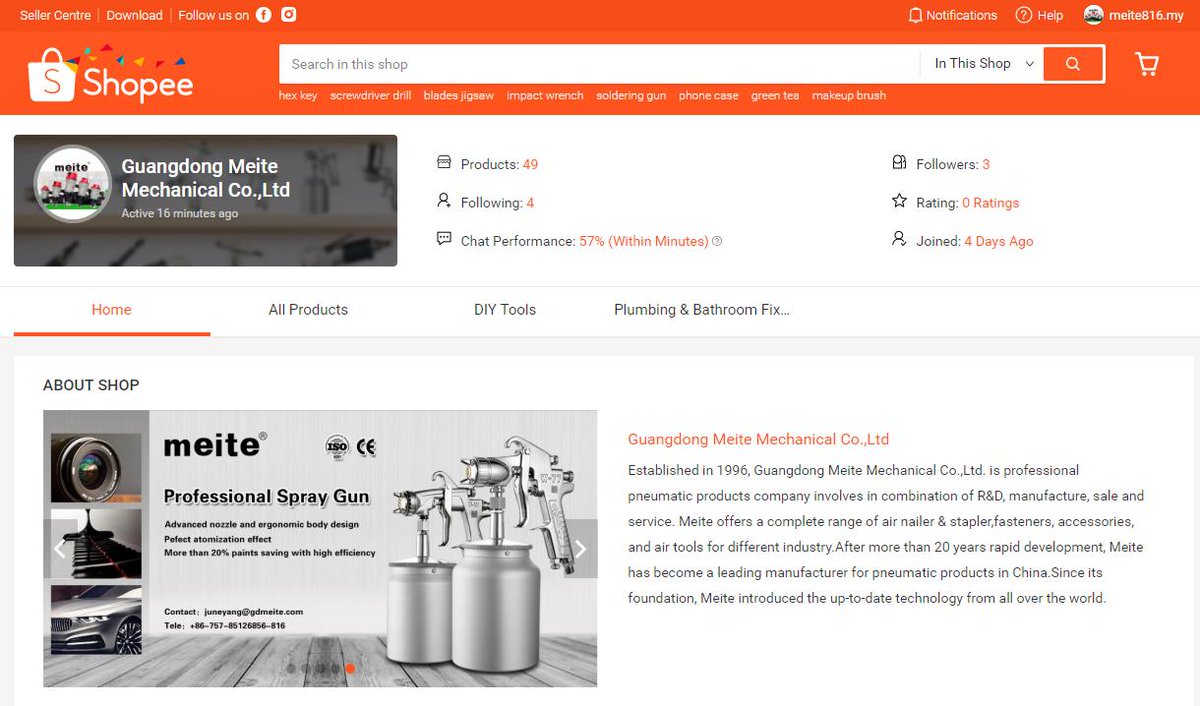 https://shopee.com.my/shop/110757378/
Good news for Malaysia friends! Meite official SHOPEE store opened.
#meite #shopee #onestopsupplier #airnailer #woodworkingtool #industrialgrade #professionaltool #airstapler #f32 #1022j #hb3515 #guangdongmeite #foshanfactory #besttool