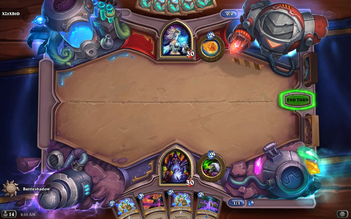 Manyshadows777's tweet photo. @PlayHearthstone You need to pay attention to your wild format. There are probably hundreds of bots, With the same type of names, Same deck, Same card back, And same activity. It's not fun when you want to experiment with other decks. I want to play against players, Not this. https://t.co/owZ8Zboapq