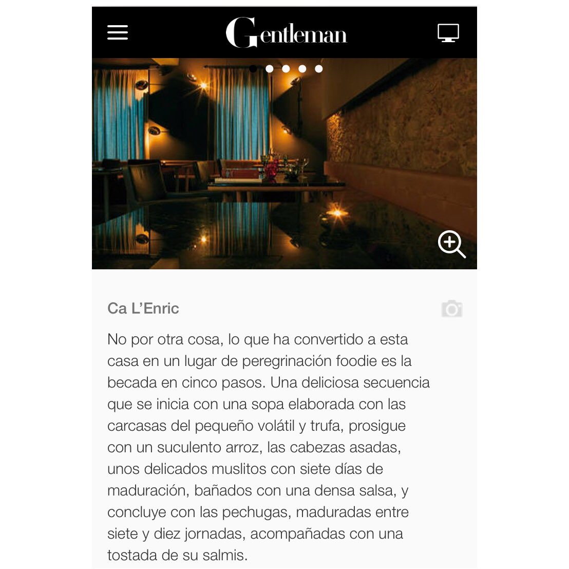Rest_Calenric's tweet photo. Sortim a la revista @GentlemanSpain del Confidencial! 😃 Llegiu-ne l'article sencer a https://t.co/odwSbusxKa
#gentleman #valldebianya #calenric #garrotxa #estrellamichelin #oad2018 #tardor https://t.co/NDvT7NLMXd