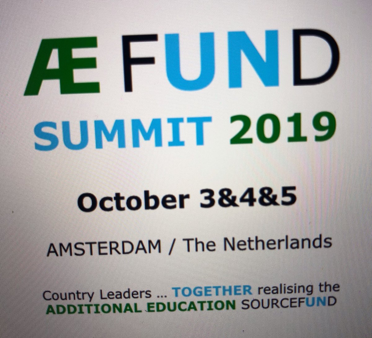 AEFUNDorg's tweet image. … @_A_K_K_ … @sybrandbuma … ZUSAMMEN …mit Vertretern von ⅔ der Weltbevölkerung verwirklichen wir neues ZUSÄTZLICHES AUSBILDUNGS-Geld … &amp;amp; … Geld für die dazugehörige GRÜNE Infrastruktur … … ein CREDIT von ~€ 440.000, - pro Einwohner pro Land … am 3&amp;amp;4&amp;amp;5 Oktober 2019 @CDU