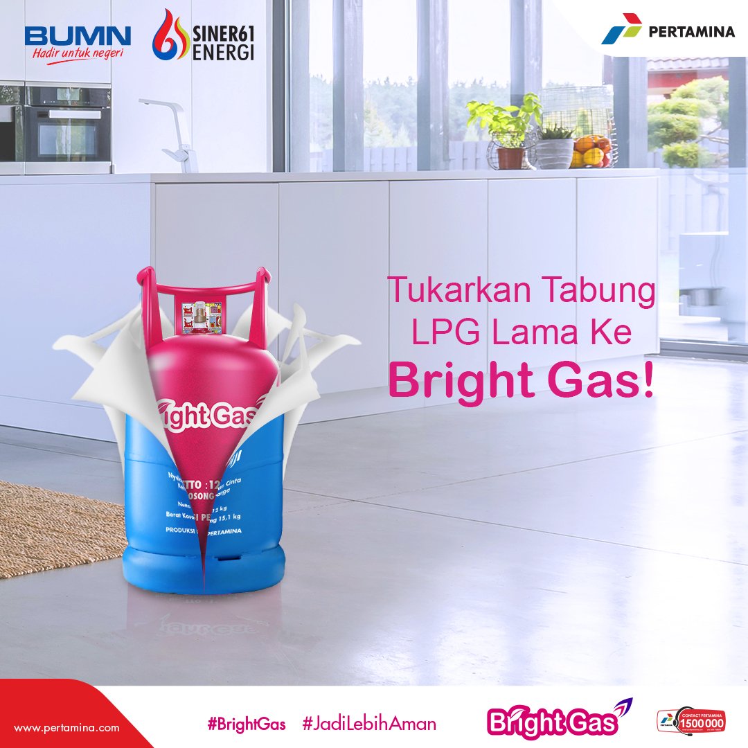 Ingin beralih ke tabung Bright Gas dari tabung LPG lamamu di rumah Moms? Caranya mudah lho. simak infonya disini ya bit.ly/2E8x30u

Mudah bukan? Yuk beralih ke Bright Gas yang lebih aman!

#BrightGas #JadiLebihAman