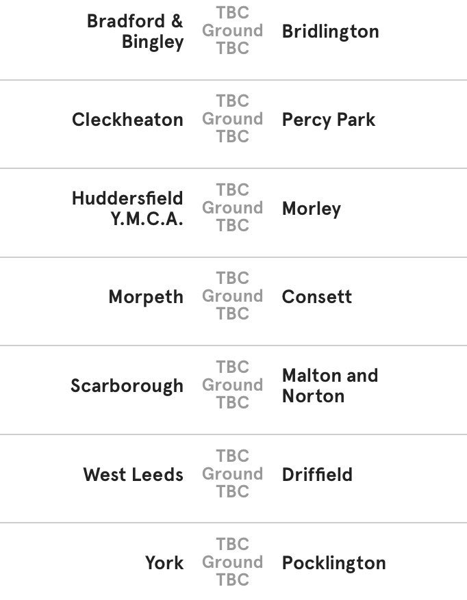 Here we go!

Round 13 of North One East!