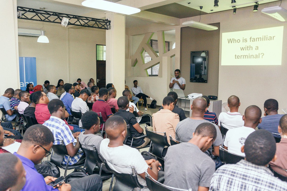 AndelaRwanda's tweet photo. "Why should you learn terminal commands?

✅ It is cool.
✅ It is fast and powerful.
✅You definitely need it. 😁" @lan_dre

#ALCInTanzania https://t.co/W8BB6FAO1m
