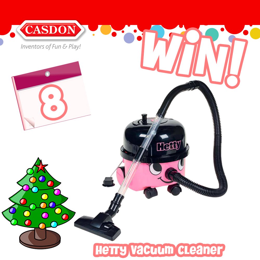 casdontoysuk's tweet photo. It’s Day 8 of our Christmas advent! Today you can win a Hetty Vacuum Cleaner! Simply RT&amp;FLW &amp; tag a friend who would like to #win! Ends 09.12.18 at 10am. All winners will be contacted directly. T&amp;C’s apply. https://t.co/GHa6ERtj7R