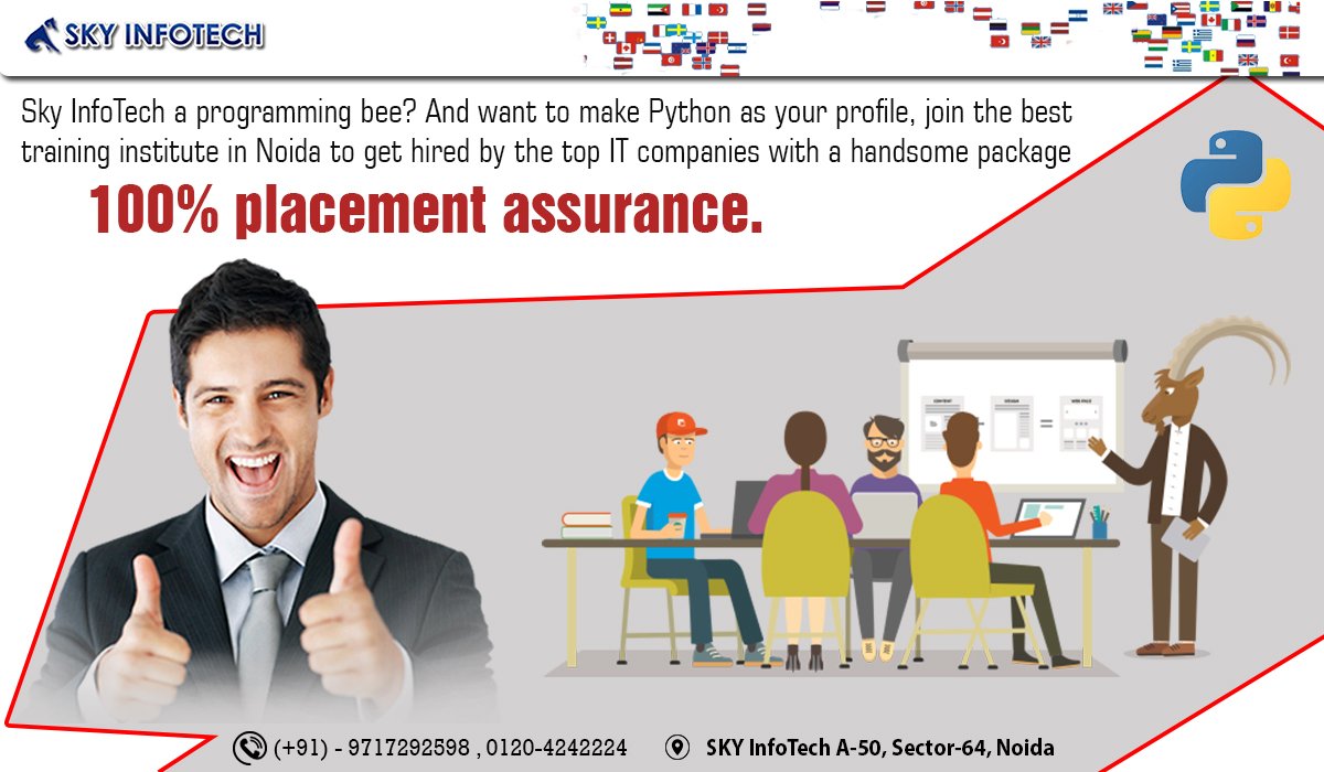ShellySengar's tweet image. goo.gl/WA2wjH
goo.gl/fTbbvE
SkyInfotech, Noida offers the best training platform to learn languages like Python is a broadly useful programming language that is becoming up increasingly well known for doing data science.
#PythonTrainingInstituteinNoida