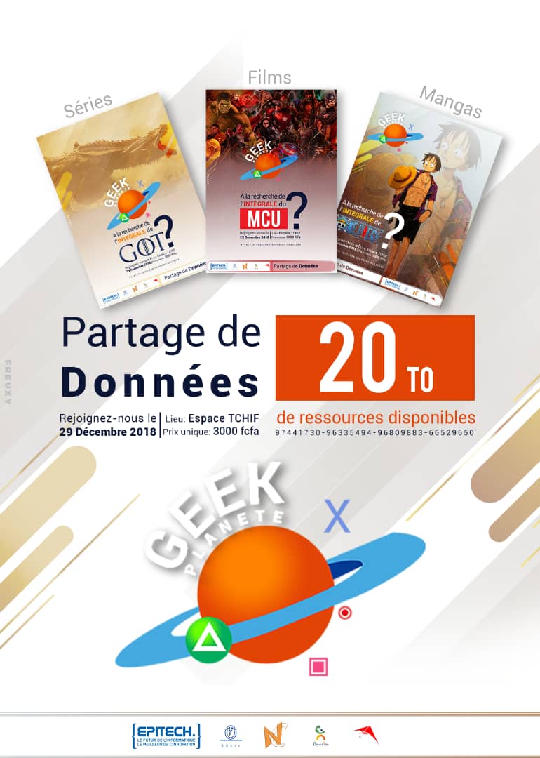 AgnideOket's tweet photo. Geekplanet 2018 vous donne la possibilité de retrouver tout vos films séries et mangas en intégralité le 29/12/2018 à l'espace Tchif. Reservez vite sur https://t.co/Wz36ZoEgei
#GeekPlante2018
#NakamaCorp
#29Decembre🔥🔥🔥 https://t.co/fmFfxH0qW2