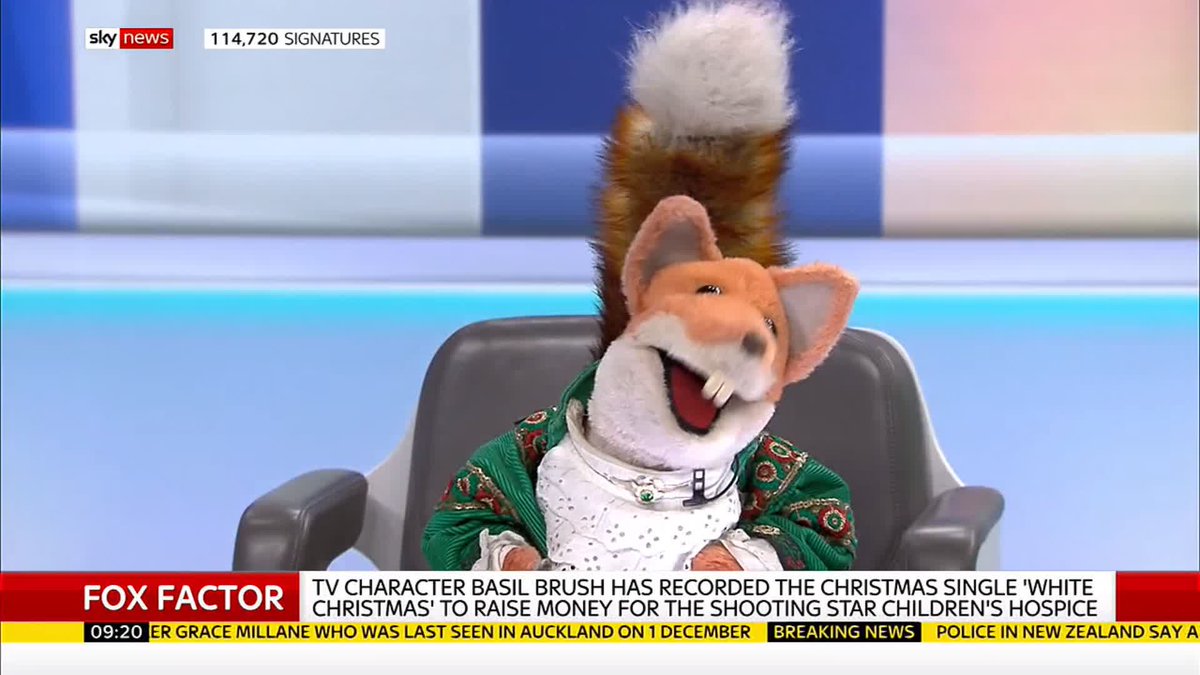 Sky News (@SkyNews) on Twitter photo 2018-12-08 09:27:53 I was usurped by Nick Knowles - Basil Brush has released a Christmas single and tells @skygillian and @skystephen all about his rise up the UK music charts. For more news, head here: news.sky.com I was usurped by Nick Knowles - Basil Brush has released a Christmas single and tells @skygillian and @skystephen all about his rise up the UK music charts. For more news, head here: news.sky.com