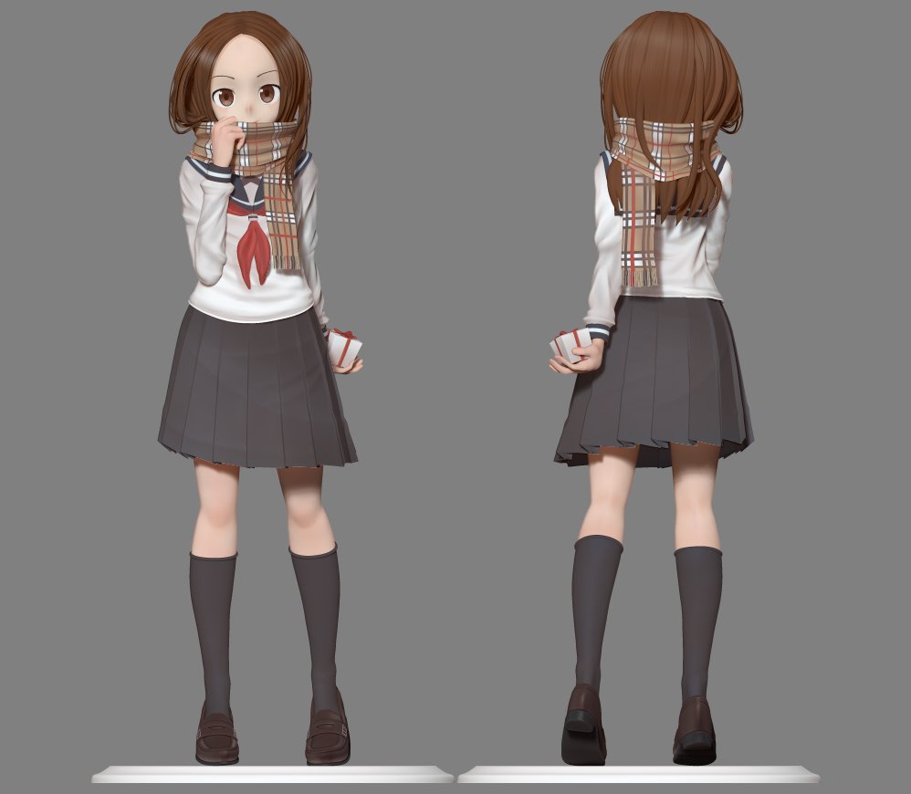 Kirishima Maya からかい上手の高木さん バレンタインマフラー高木さん からかい上手の高木さん 高木さんめ Zbrush モデルデータdownload Zpr T Co Jmezunkgeg